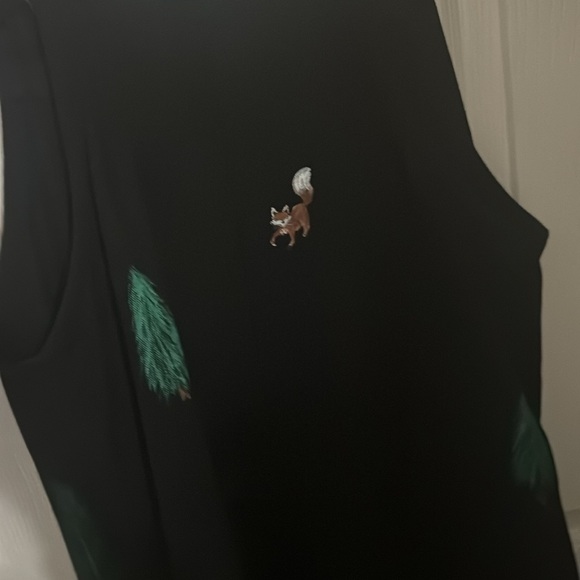 We Are Hairy People x Lucy and Yank hand painted woodland dungarees / overalls - Picture 5 of 7